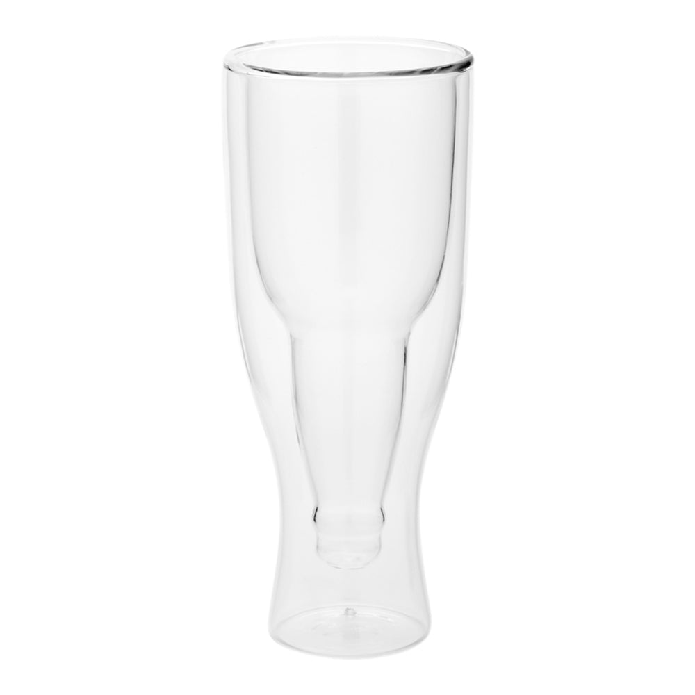 Forma 9 oz Round Pilsner Beer Glass - Double Wall - 3" x 3" x 7" - 10 count box