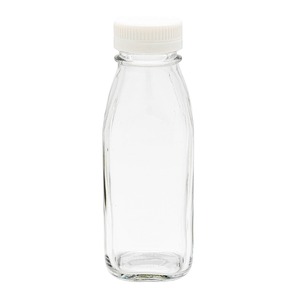 French Countryside 10 oz Glass Square Bottle - Tamper-Evident Cap - 2 1/4" x 2 1/4" x 6 1/2" - 10 count box