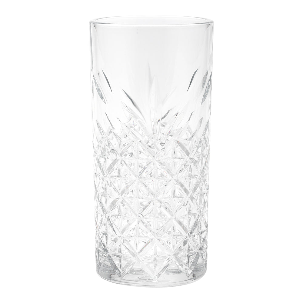 Timeless 10 oz Highball Glass - Etched - 2 1/2" x 2 1/2" x 5 1/2" - 12 count box