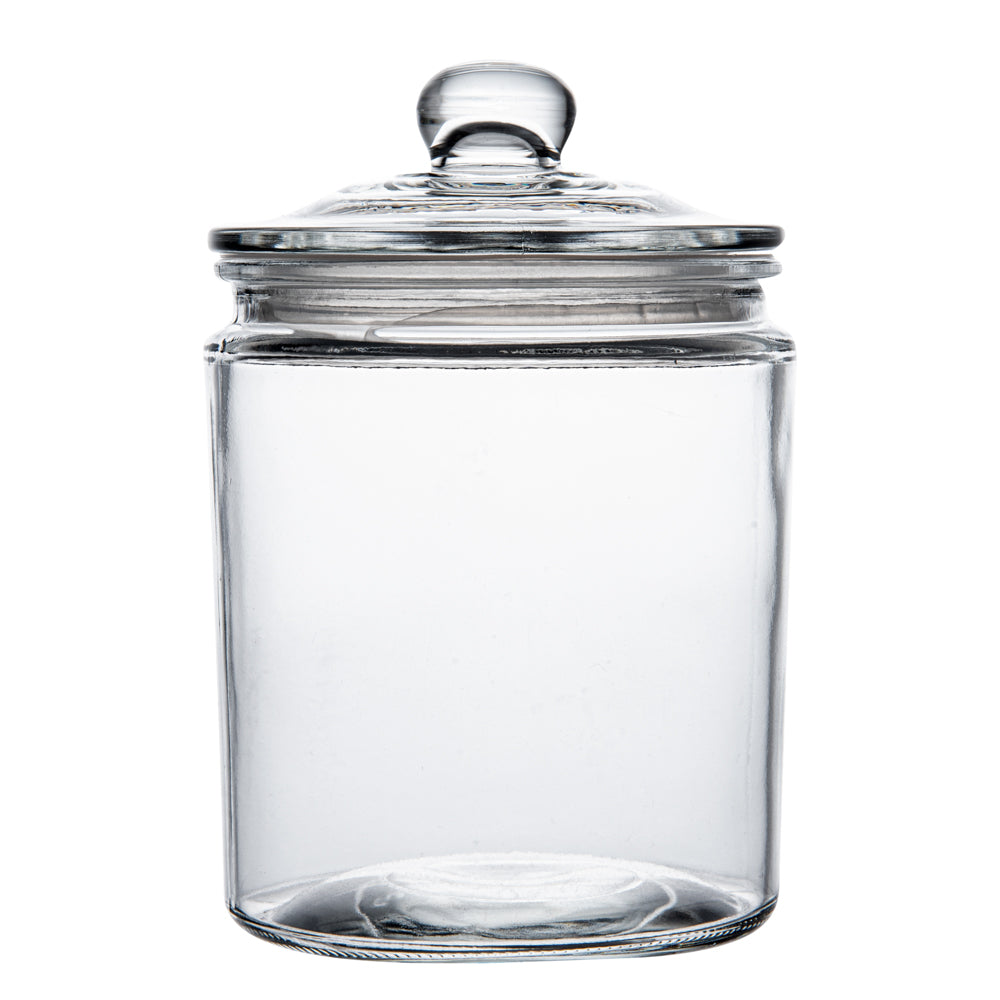 Vetri 0.5 gal Glass Storage Jar - with Glass Lid - 6" x 6" x 8 1/4" - 1 count box