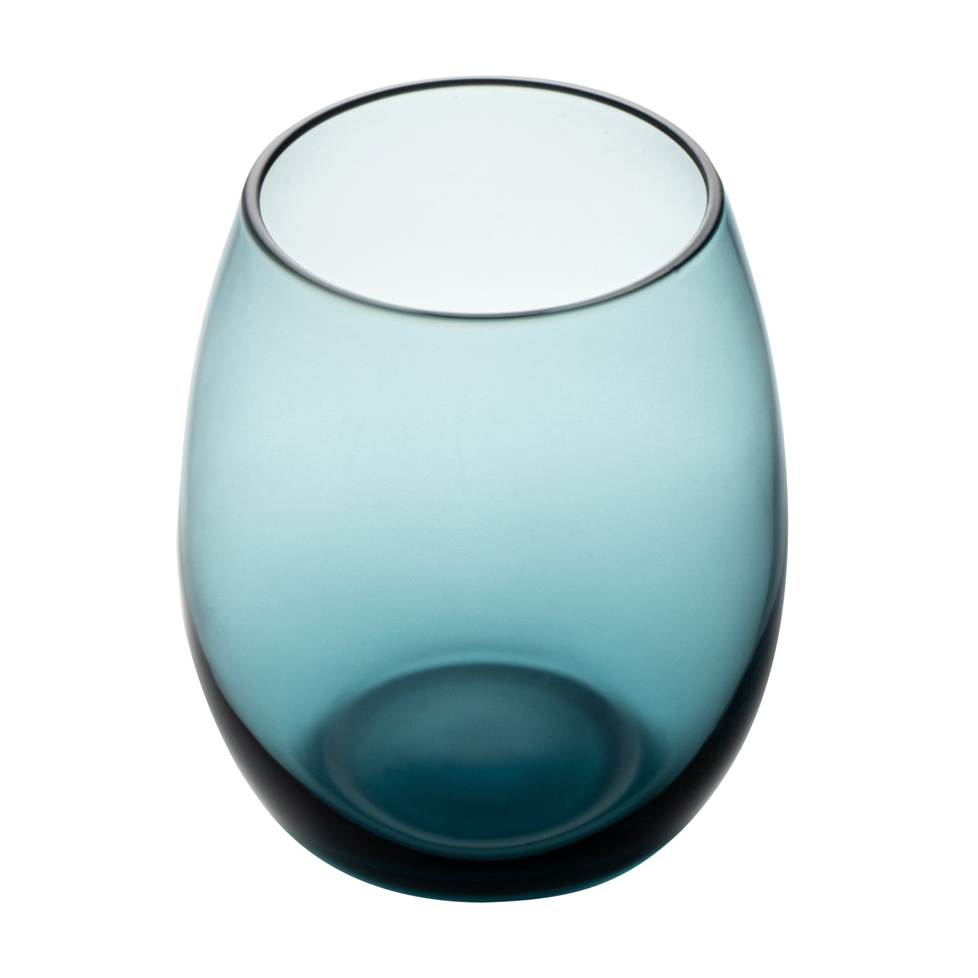 Vetri 15 oz Blue Stemless Wine Glass - 3 3/4" x 3 3/4" x 4 1/4" - 24 count box