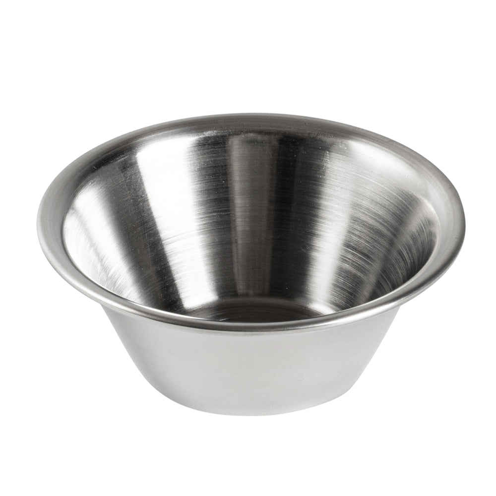 2 oz Stainless Steel Condiment Cup - 2 3/4" x 2 3/4" x 1" - 10 count box