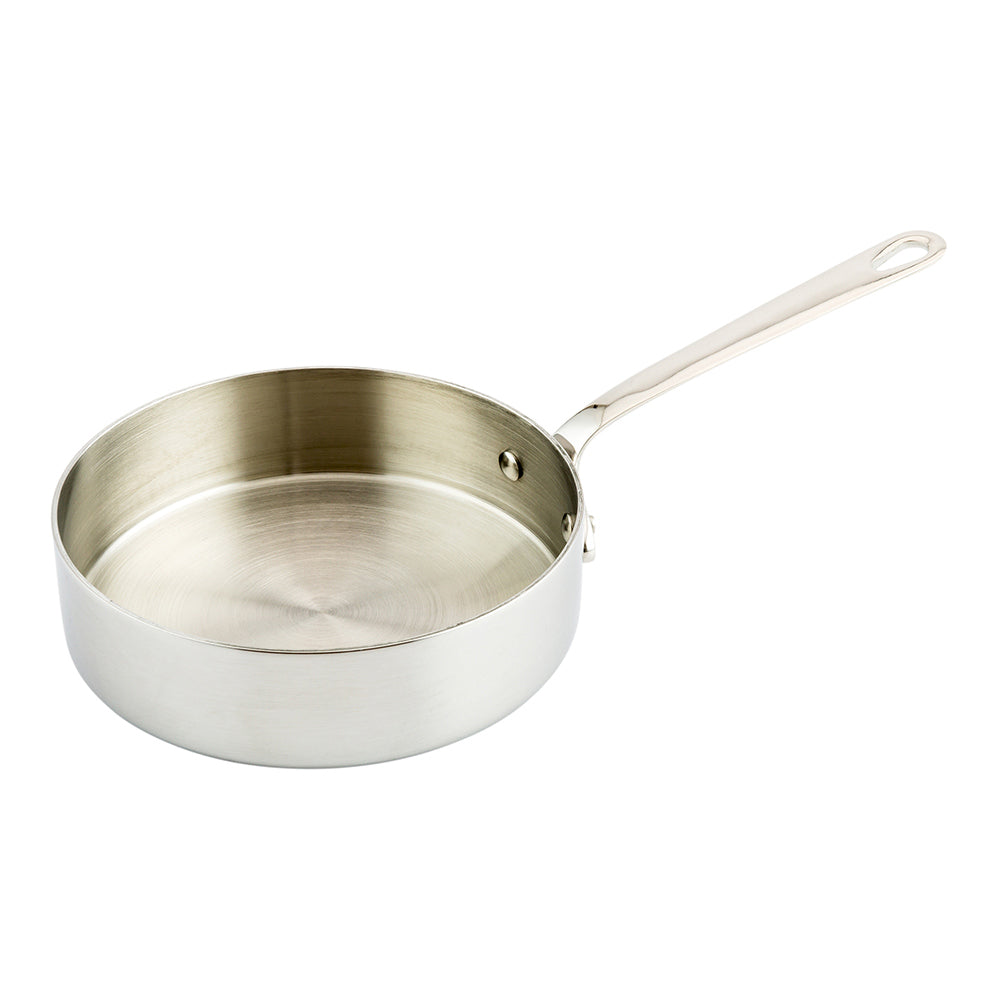 12 oz Silver Stainless Steel Mini Saute Pan - 9" x 5" x 1 1/4" - 1 count box