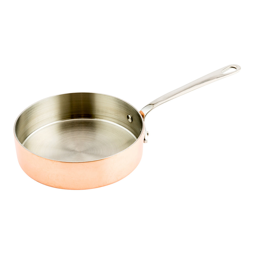 12 oz Copper Stainless Steel Mini Saute Pan - 9" x 5" x 1 1/4" - 1 count box