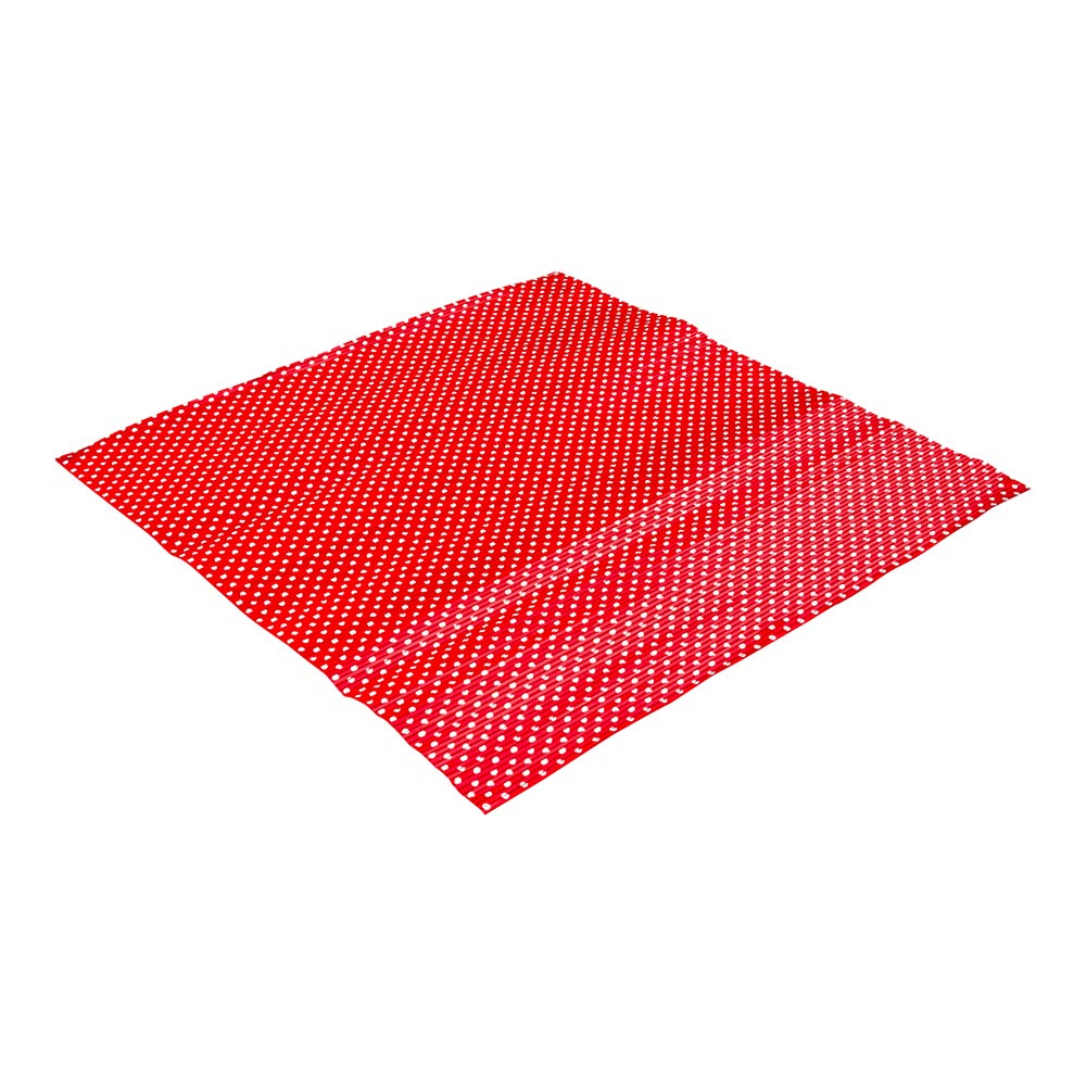 Foil Lux Red Polka Dot Aluminum Wrap and Basket Liner - Ripple - 12" x 12" - 500 count box