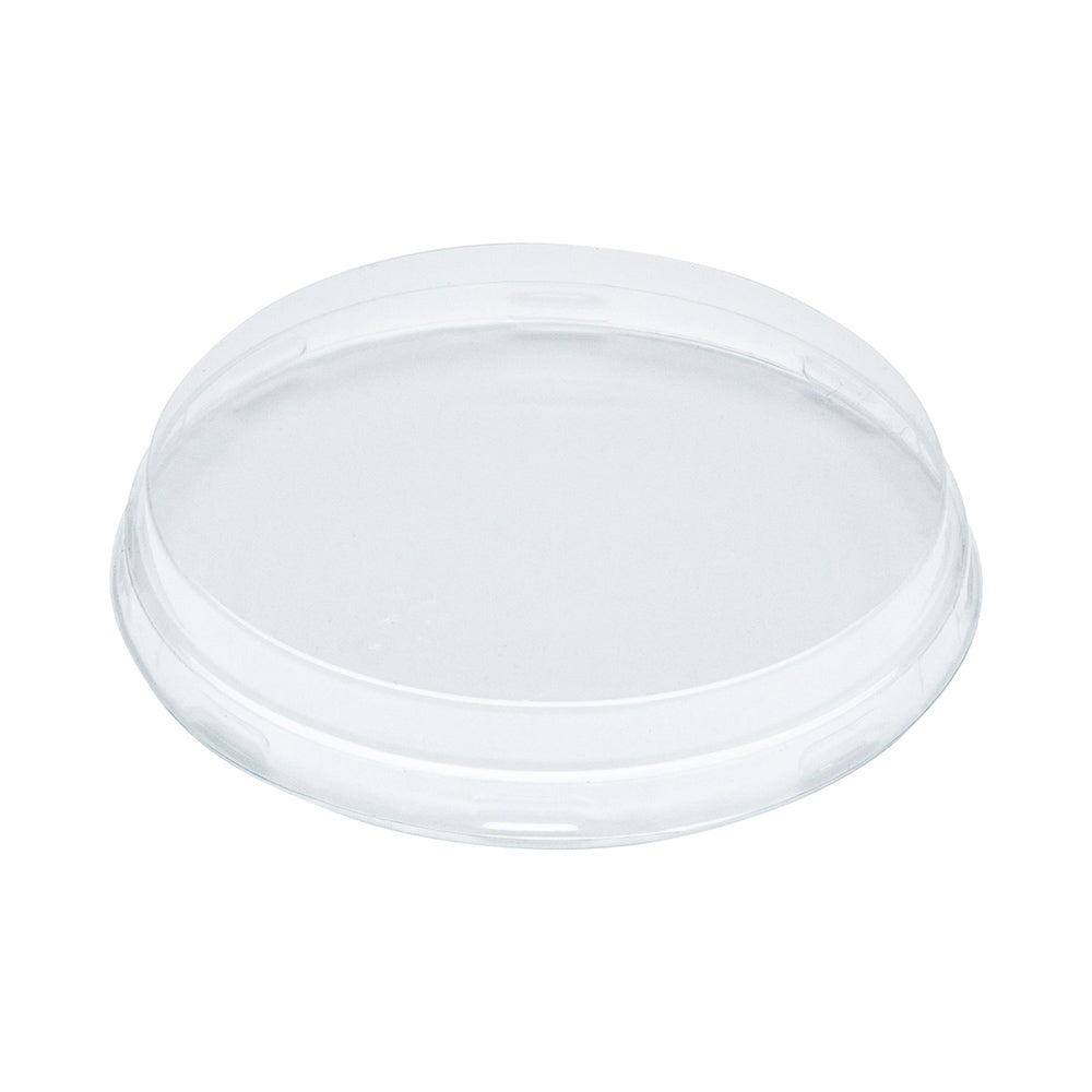 Round Clear Plastic Flat Lid - Fits 4 oz Aluminum Baking Cup - 3 1/2" x 3 1/2" - 100 count box