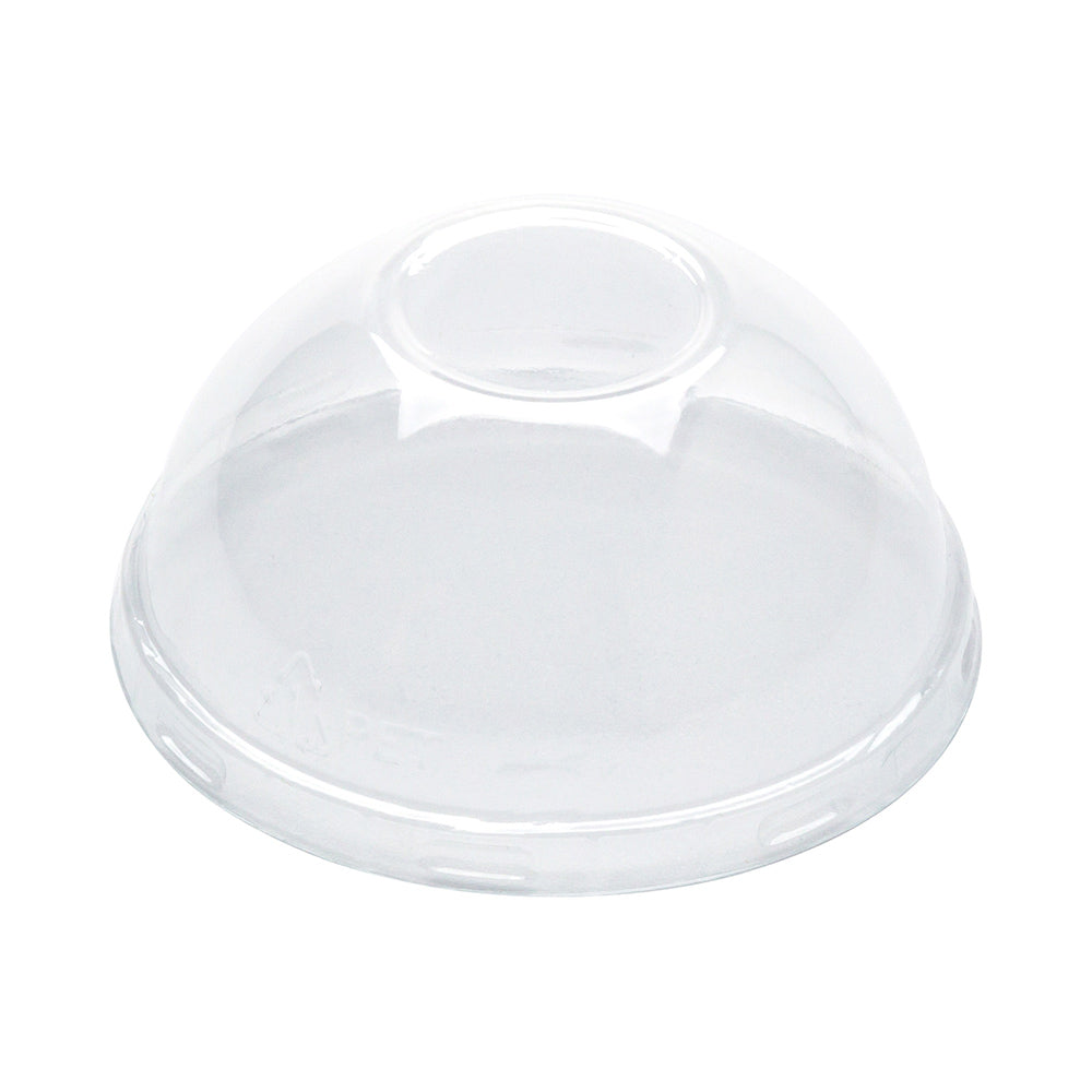 Round Clear Plastic Dome Lid - Fits 4 oz Aluminum Baking Cup - 3 1/2" x 3 1/2" x 1 1/2" - 100 count box