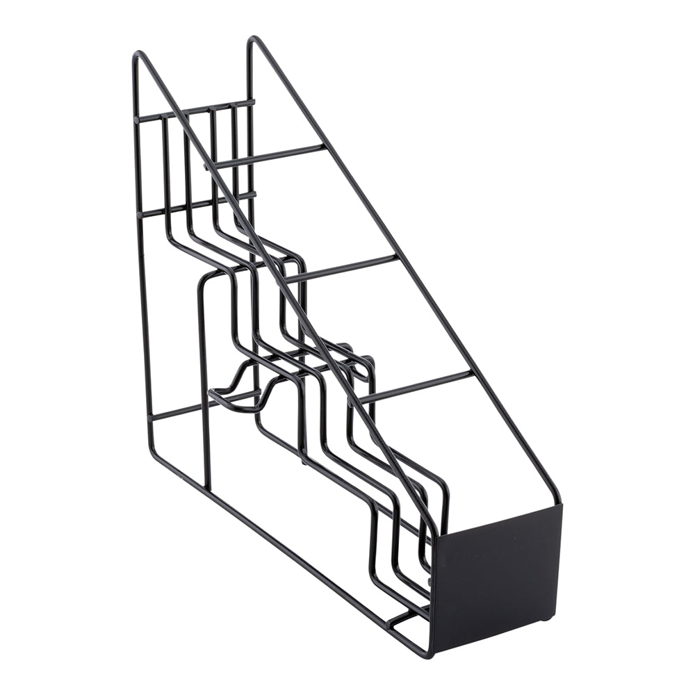 Restpresso Black Iron Bottle Display - 4-Tier - 14" x 4" x 12" - 1 count box