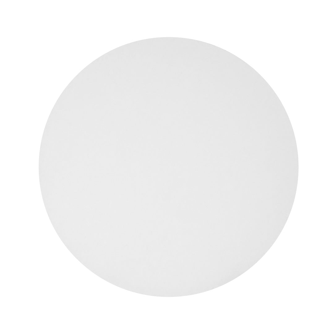 Foil Lux Round White Paper Flat Foil-Laminated Board Lid - Fits 9" Take Out Pan - 100 count box