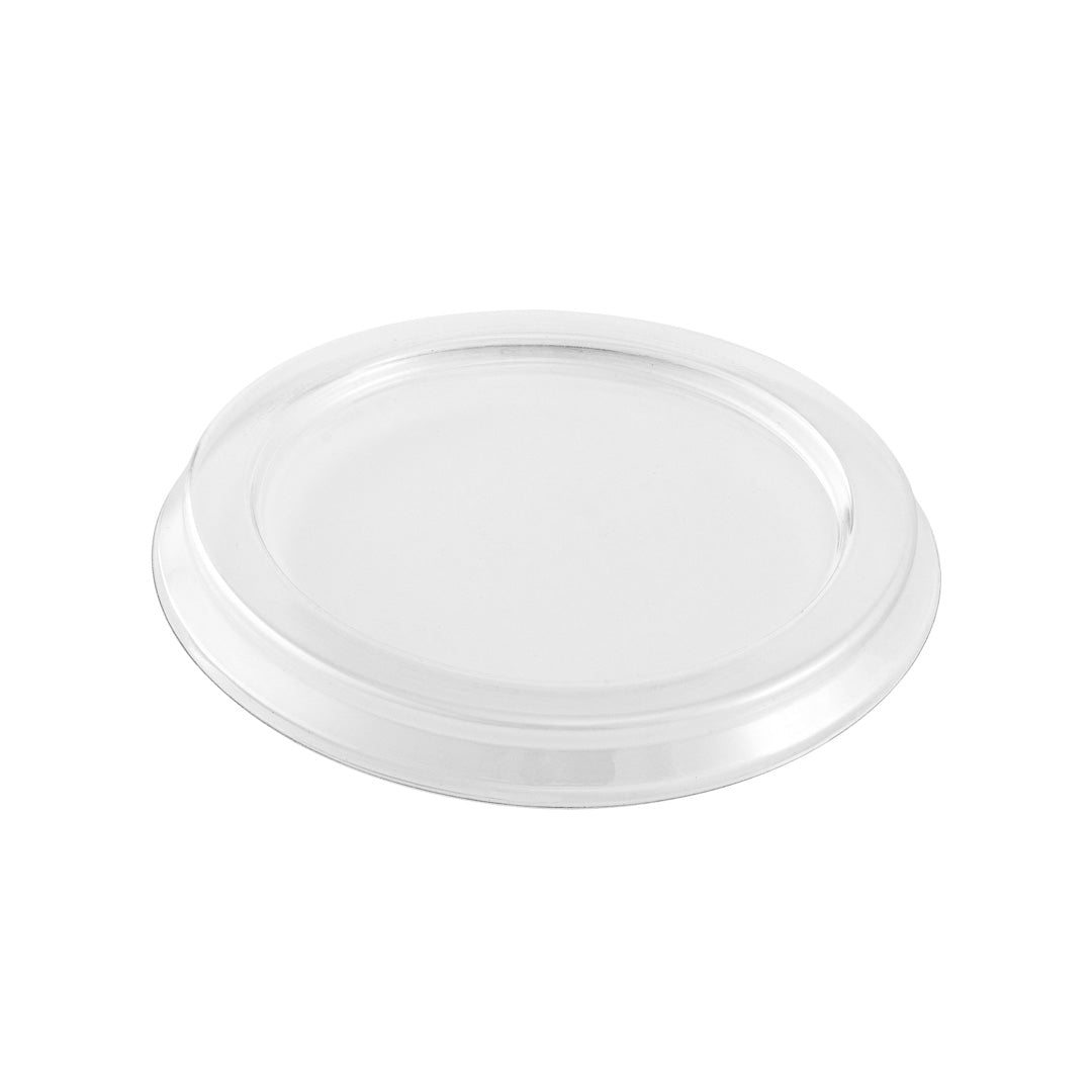 Foil Lux Round Clear Plastic Flat Lid - Fits Ramekin / Portion Cup - 100 count box