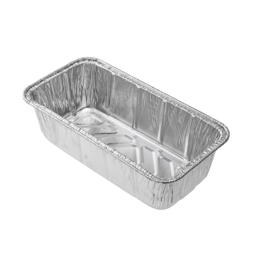 Pastry Tek Silver Aluminum Bread Loaf Pan - 2 lb - 8 1/2" x 4 1/4" x 2 1/2" - 25 count box