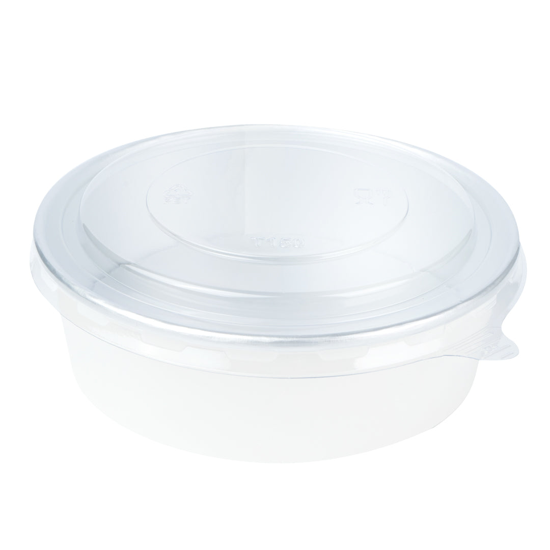 Foil Lux Clear Plastic Take Out Container Lid - Fits 17, 25 and 33 oz - 6" x 6" x 1/4" - 200 count box