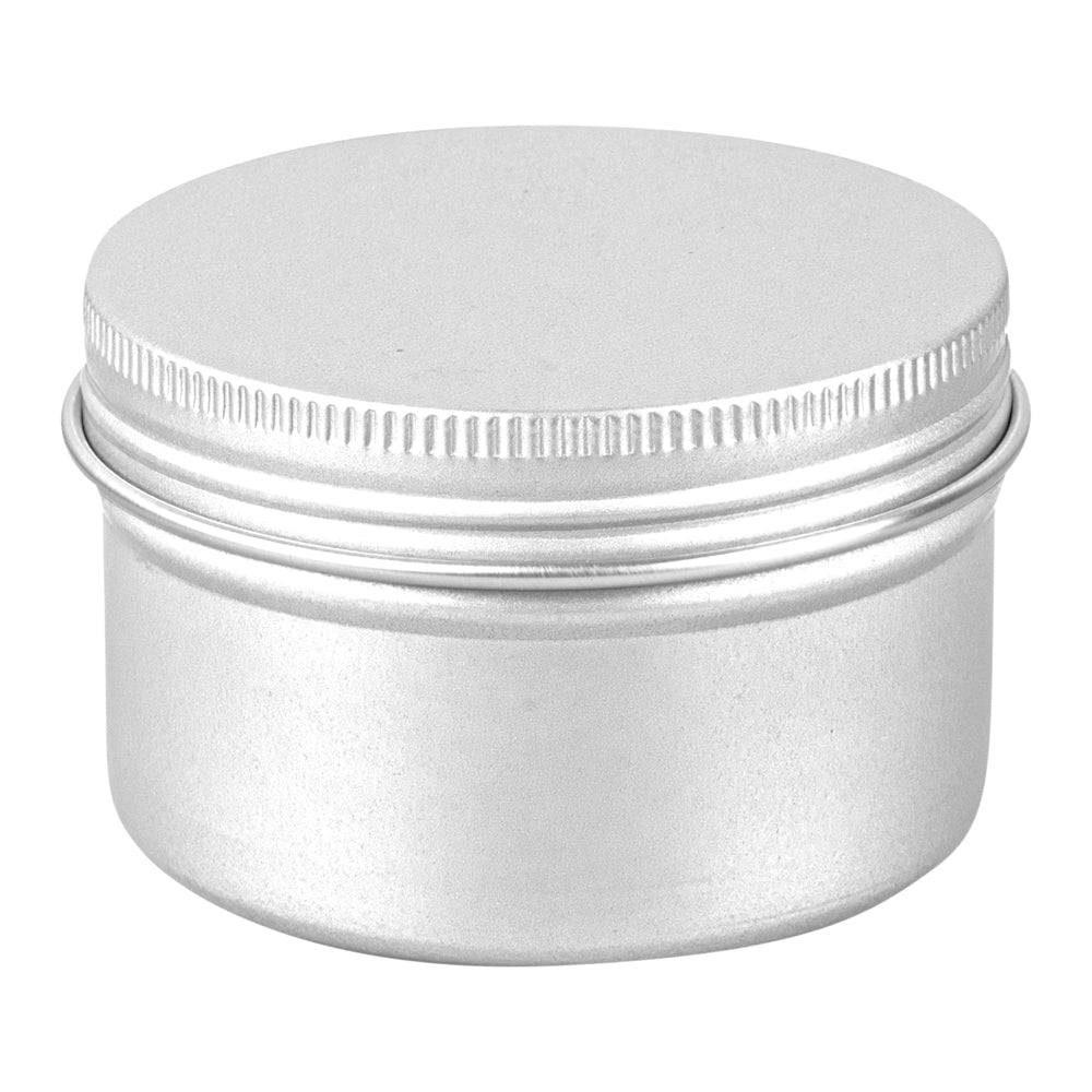 RW Base 4 oz Round Silver Tin Container - with Screw Lid - 100 count box