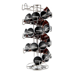 Restpresso Stainless Steel Coffee Pod / Capsule Holder - Revolving, Holds 35-50 K-Cups - 7