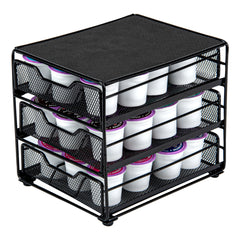 Restpresso Iron Coffee Pod / Capsule Storage Drawer - 3-Tier, Holds 36 K-Cups - 7