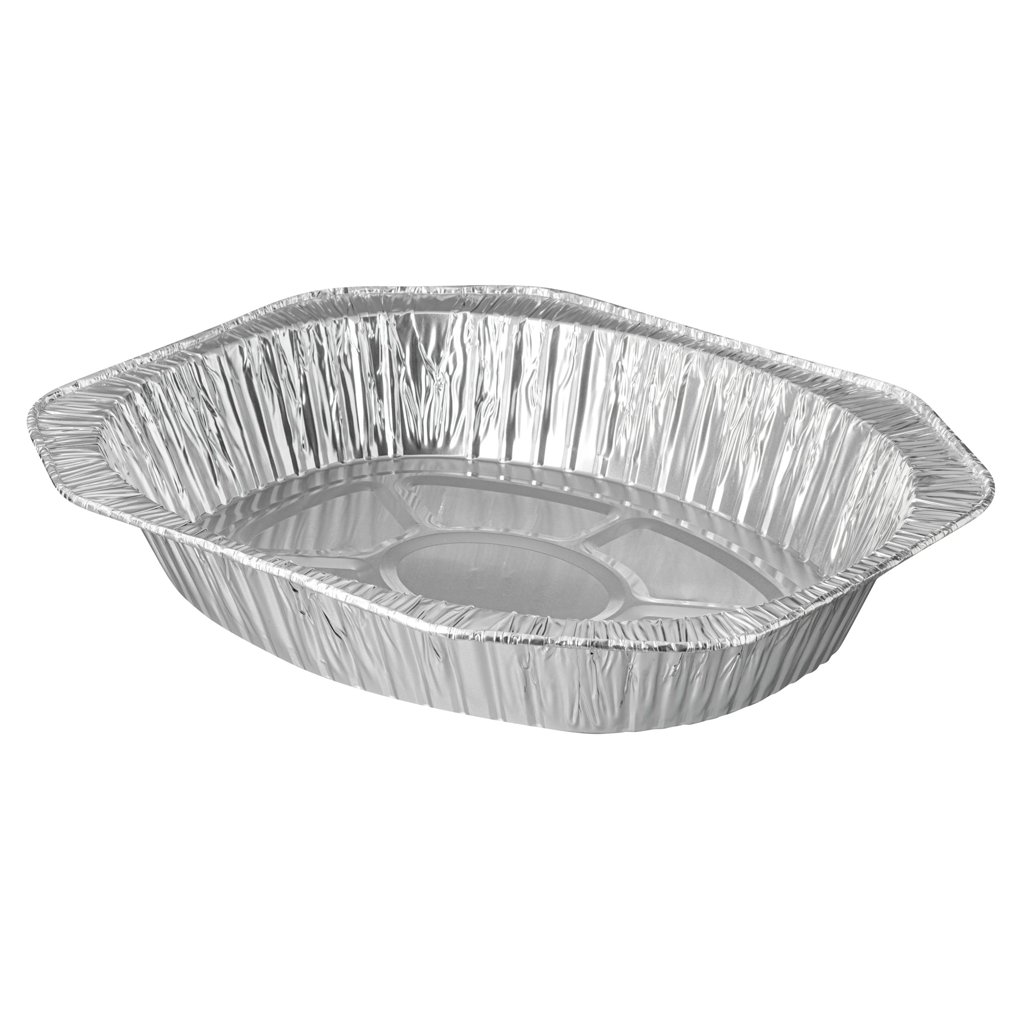 Foil Lux Oval Aluminum Foil Roast Pan - 17 1/2" x 14" x 3 1/4" - 50 count box