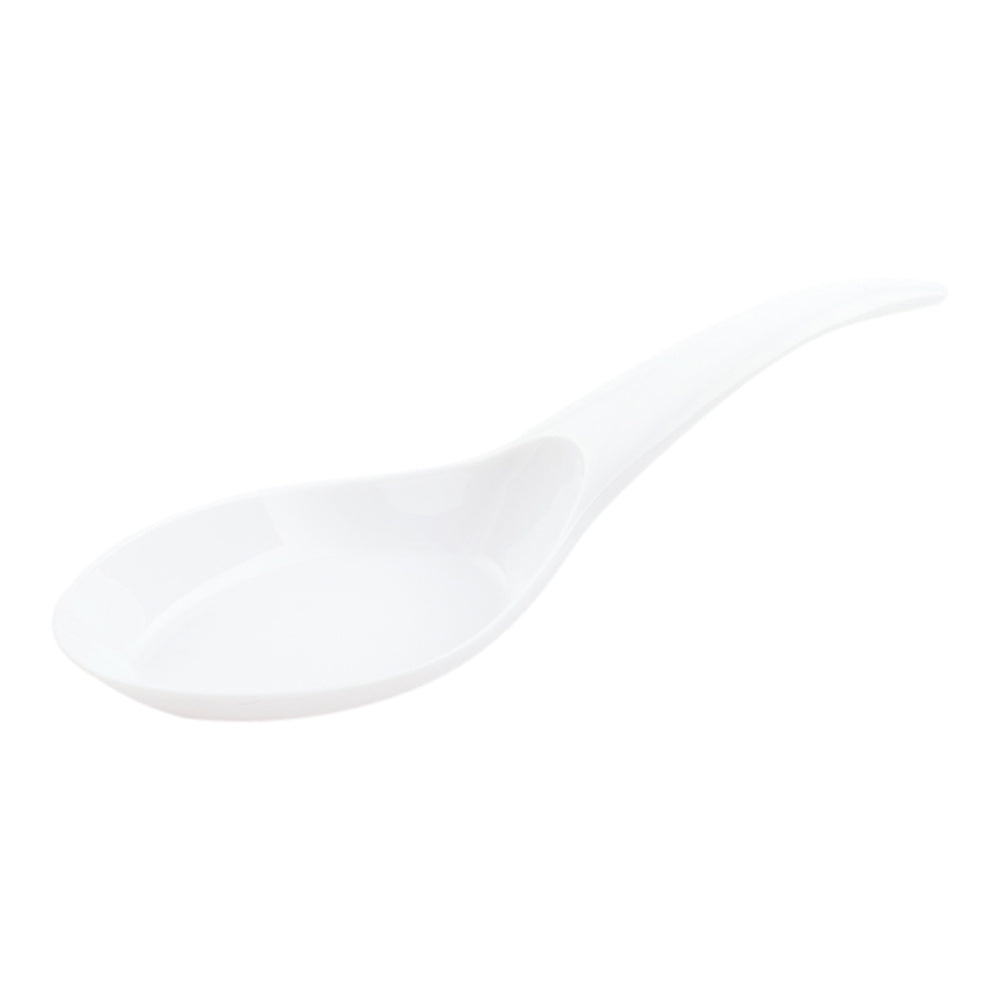 White Plastic Wave Spoon - 5" x 1 1/2" - 100 count box