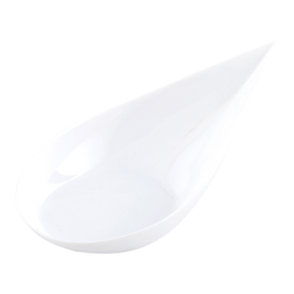 Teardrop White Plastic Spoon - 4" x 2" x 1/2" - 100 count box