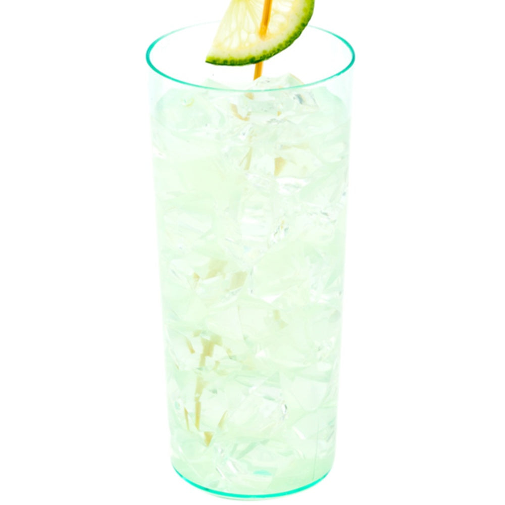 5 oz Round Seagreen Plastic Cannello Cocktail Glass - 1 3/4" x 1 3/4" x 4" - 100 count box