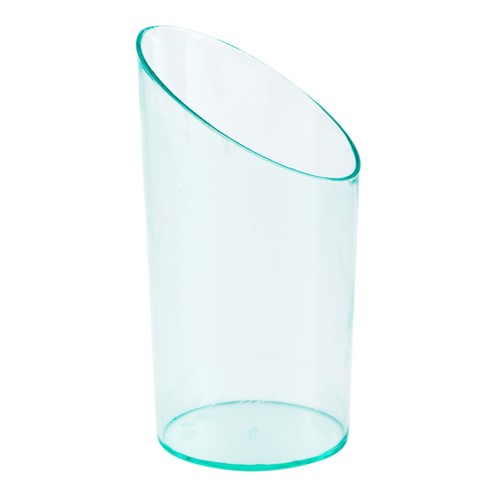 3 oz Round Seagreen Plastic Incline Shot Glass - 2" x 2" x 3 1/4" - 100 count box