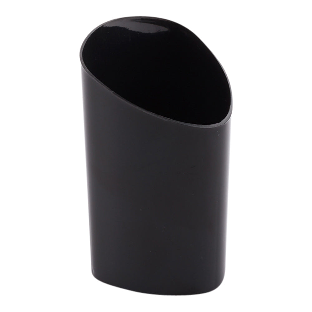 3 oz Black Plastic Triangolo Shot Glass - 1 3/4" x 1 3/4" x 3" - 100 count box