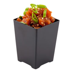 4 oz Square Black Plastic Tall Quadrato Cup - 2