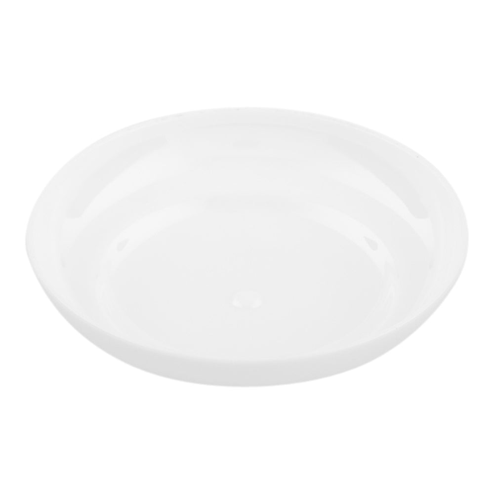 Round White Plastic Mini Rotondo Plate - 3 1/4" x 3 1/4" x 3/4" - 100 count box