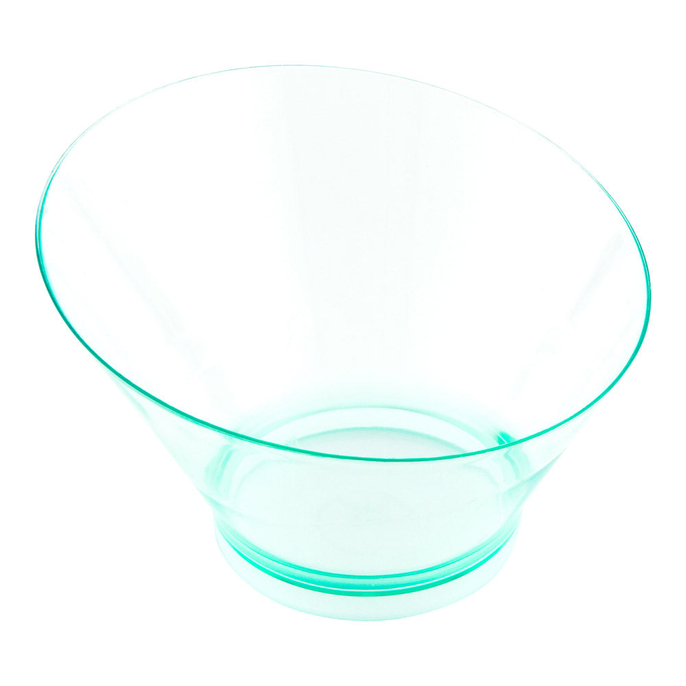 7 oz Round Seagreen Plastic Incline Bowl - 4 1/4" x 4 1/4" x 2 3/4" - 100 count box