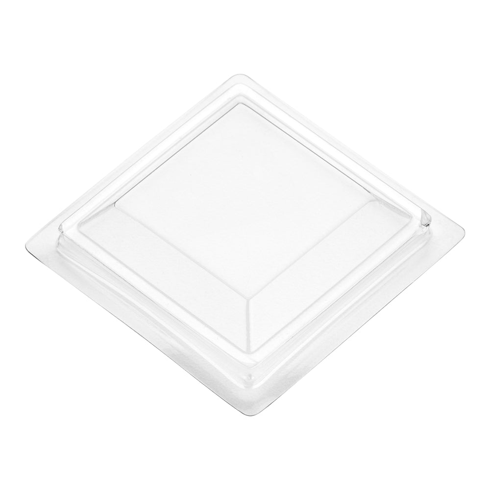 Square Clear Plastic Lid - Fits Tall Geometric Cup - 100 count box