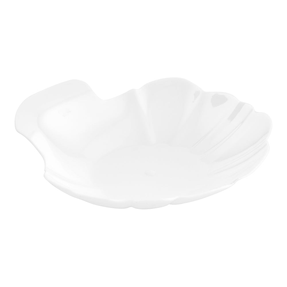 White Plastic Shell Plate - 3 1/4" x 3 1/4" x 1/2" - 100 count box