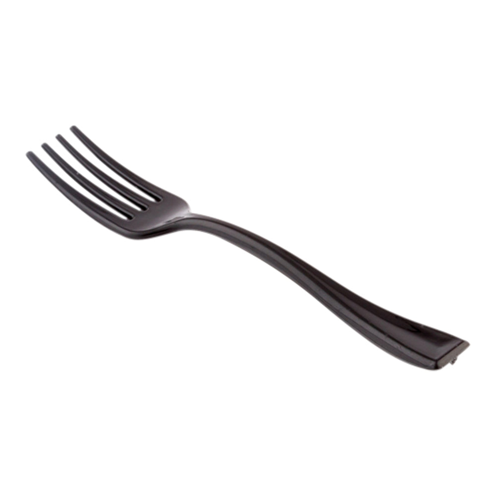 Black Plastic Mini Fork - 4" - 500 count box