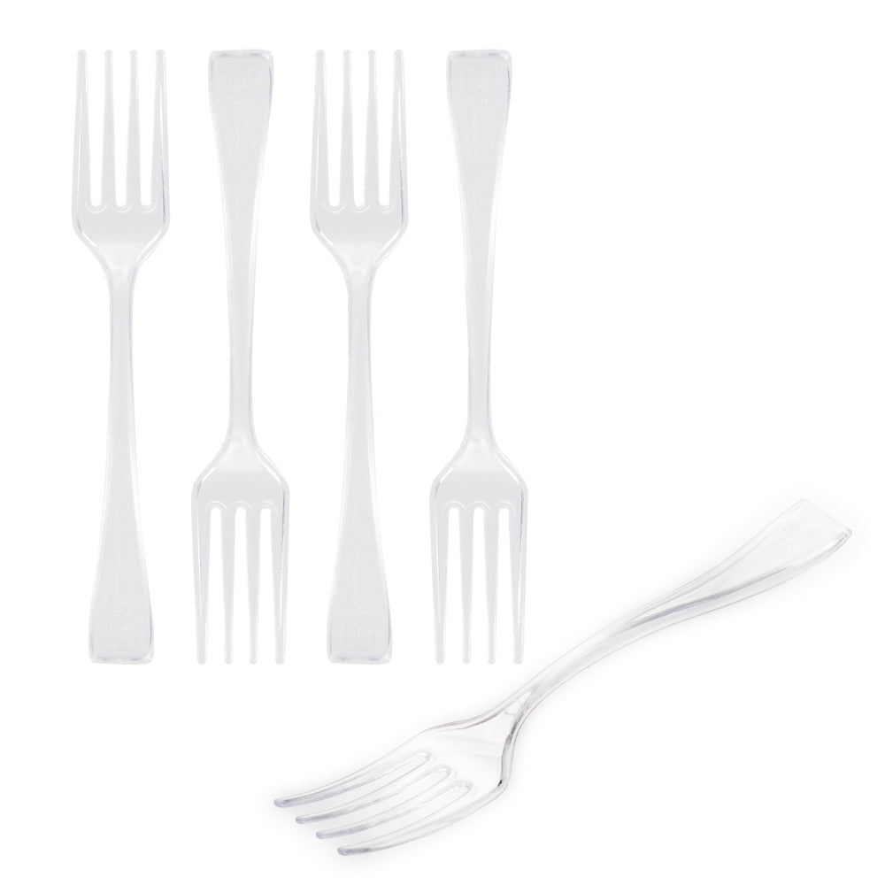 Clear Plastic Mini Fork - 4" - 500 count box