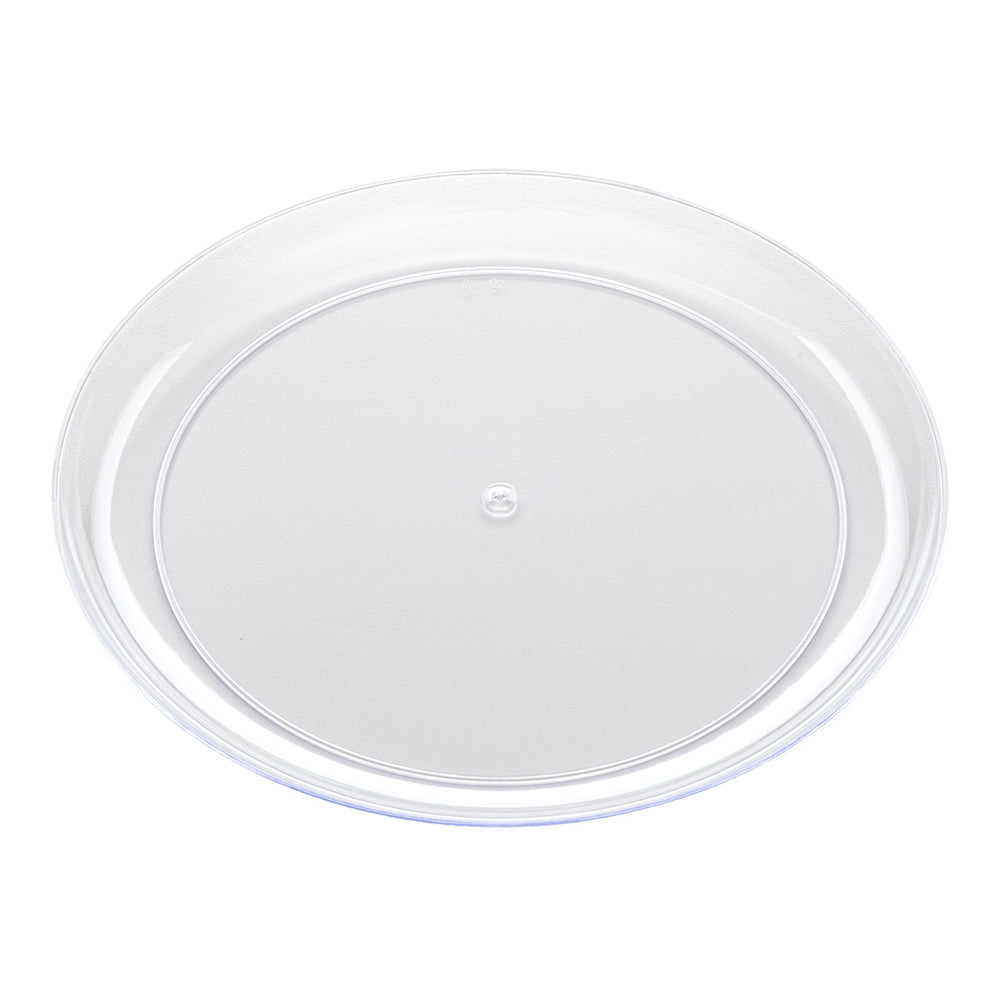 Round Clear Plastic Elegant Plate - 9" x 9" x 1/2" - 100 count box