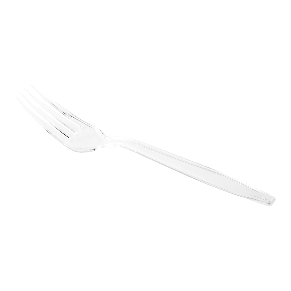 RW Base Clear Plastic Fork - 7" x 1" x 1/2" - 250 count box