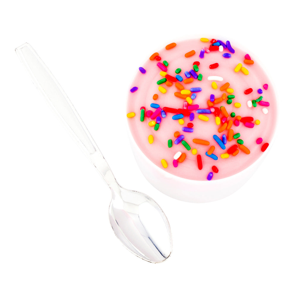 Silver Plastic Argento Dessert Spoon - 5 1/2" - 250 count box