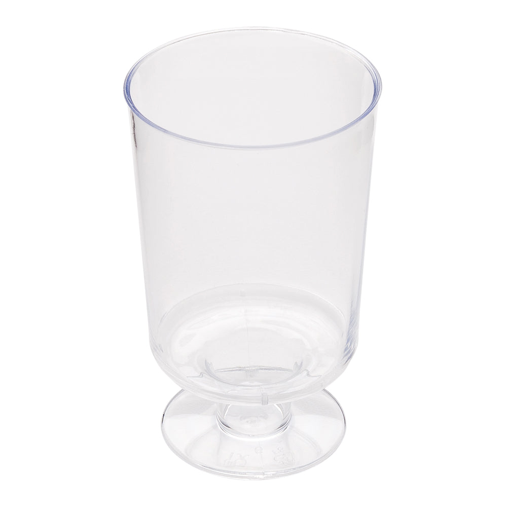 1 oz Round Clear Plastic Lufthansa Drinking Cup - Stackable - 1 1/2" x 1 1/2" x 2 1/2" - 100 count box