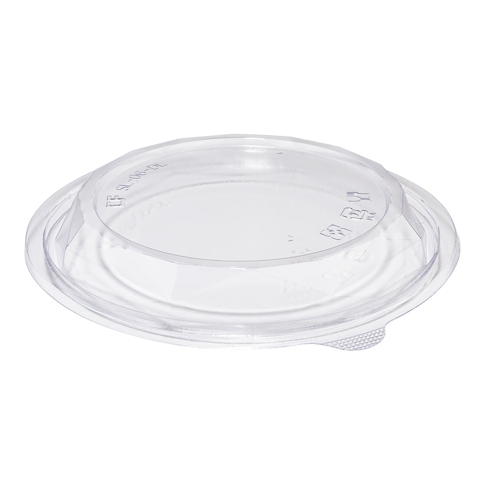 Basic Nature Round Clear PLA Plastic Lid - Fits 12 and 16 oz To Go Bowl, Compostable - 500 count box