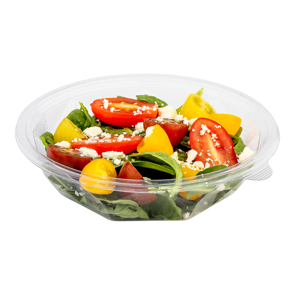 Basic Nature 12 oz Round Clear PLA Plastic To Go Bowl - Compostable - 6" x 6" x 1 1/2" - 500 count box