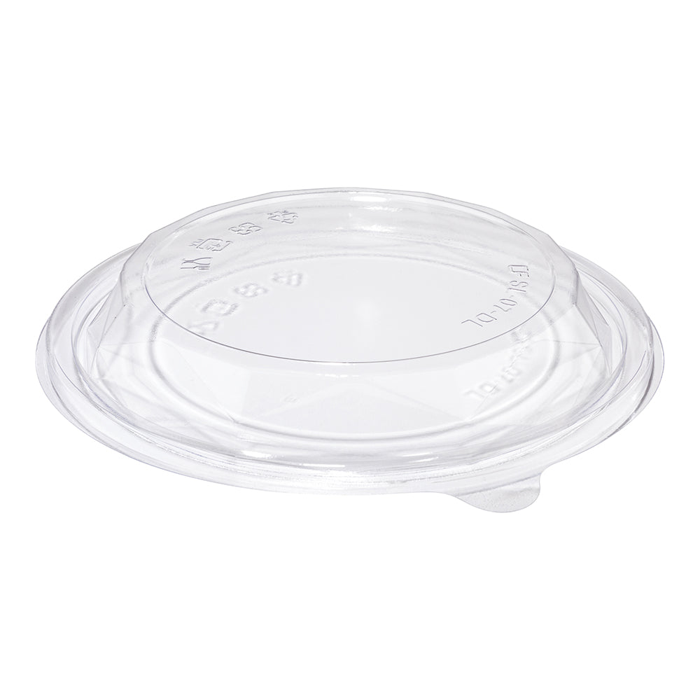 Basic Nature Round Clear PLA Plastic Lid - Fits 24 and 32 oz To Go Bowls, Compostable - 500 count box