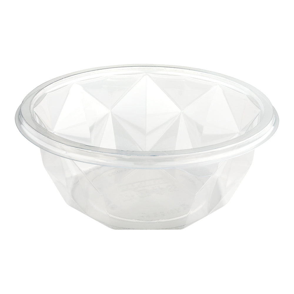 Basic Nature 32 oz Round Clear PLA Plastic To Go Bowl - Compostable - 7" x 7" x 2 3/4" - 500 count box