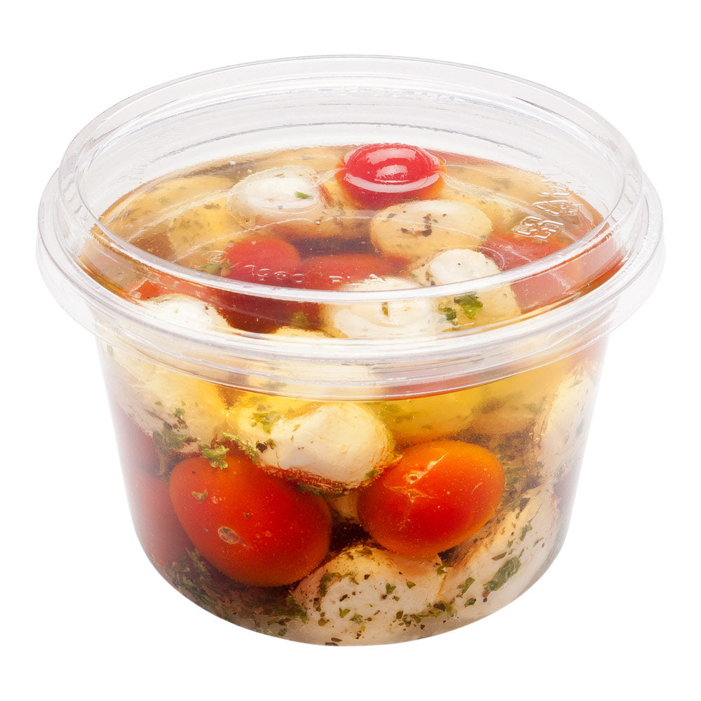 Basic Nature Round Clear PLA Plastic Lid - Fits To Go Deli Container, Compostable - 500 count box