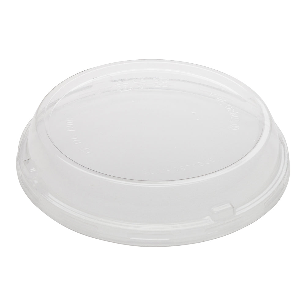 Basic Nature Round Clear PLA Plastic Dome Lid - Fits To Go Deli Container, Compostable - 500 count box