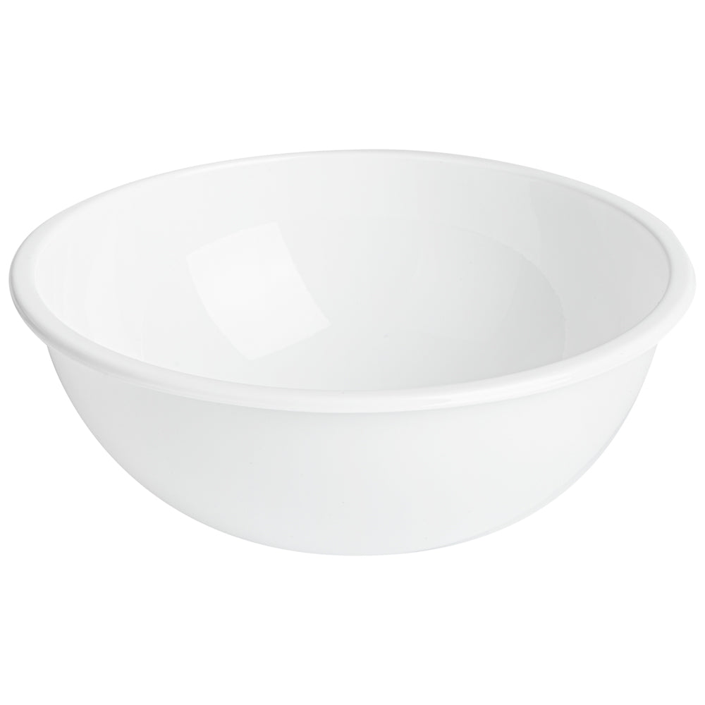 18 oz Round White Plastic Salad Bowl - 6" x 6" x 2 1/2" - 200 count box