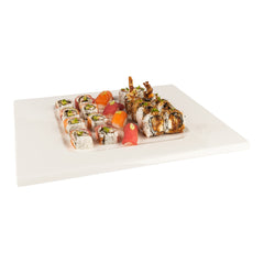 Voga Rectangle White Melamine Tray - 16 1/2