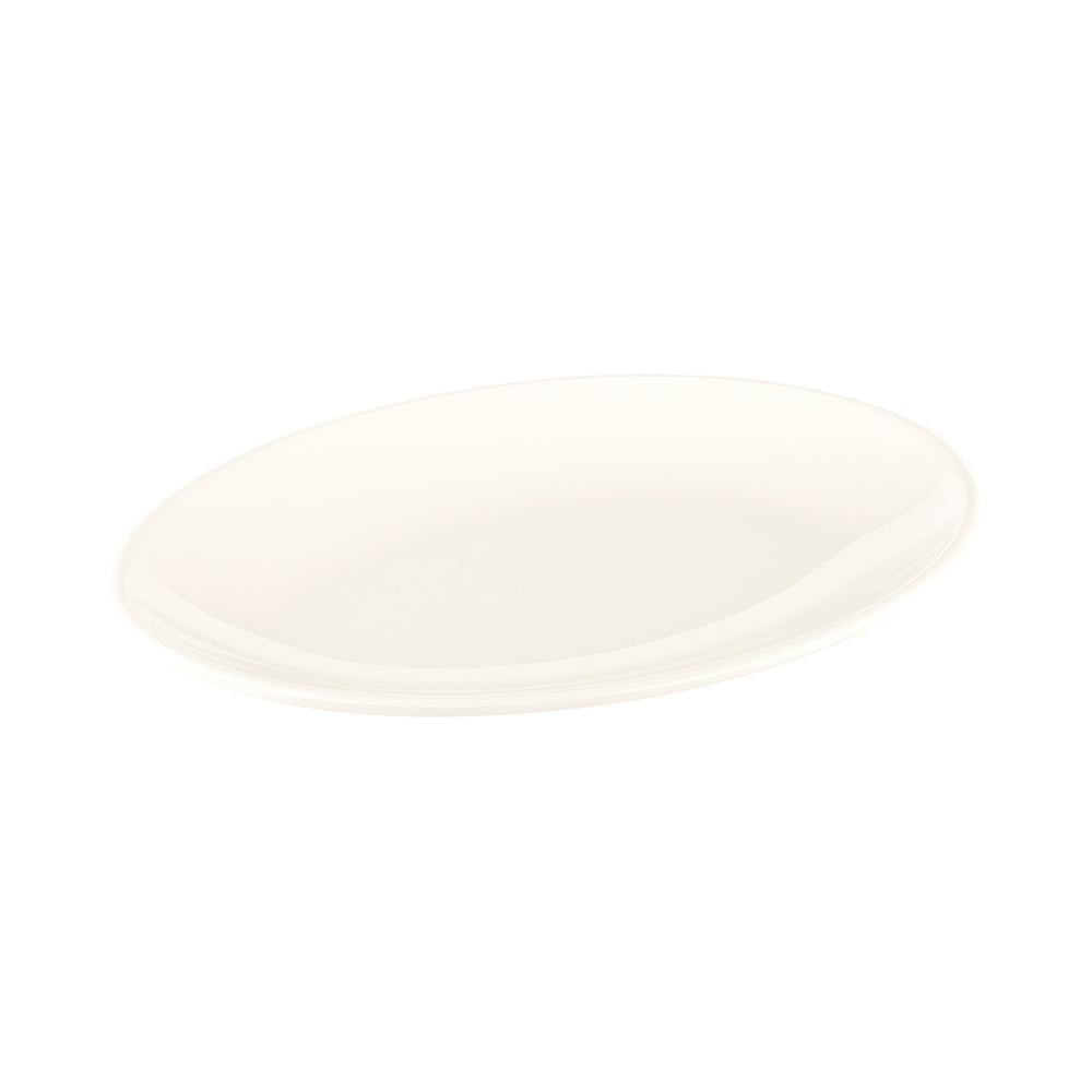 Voga Oval White Melamine Medium Plate - Classic - 12 1/4" x 9" x 1" - 10 count box