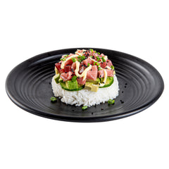 Voga Round Black Melamine Small Plate - Japonais, Black Stone - 8