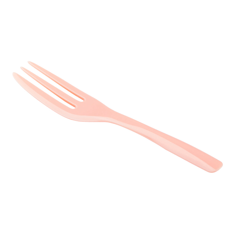 Coral Plastic Cake Fork with Knife Edge - 4" x 3/4" - 500 count box