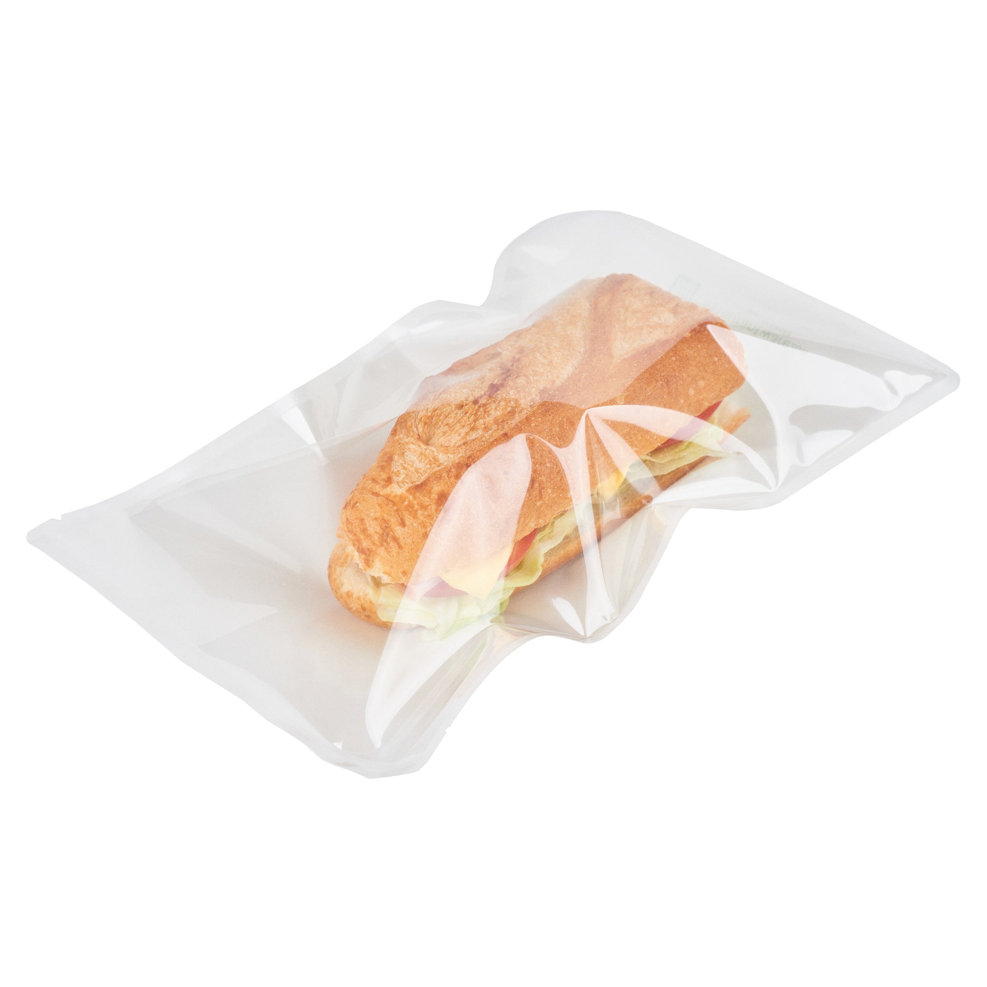 Bag Tek White Plastic Large Sandwich and Snack Bag - Heat Sealable - 11 1/2" x 6 3/4" - 100 count box