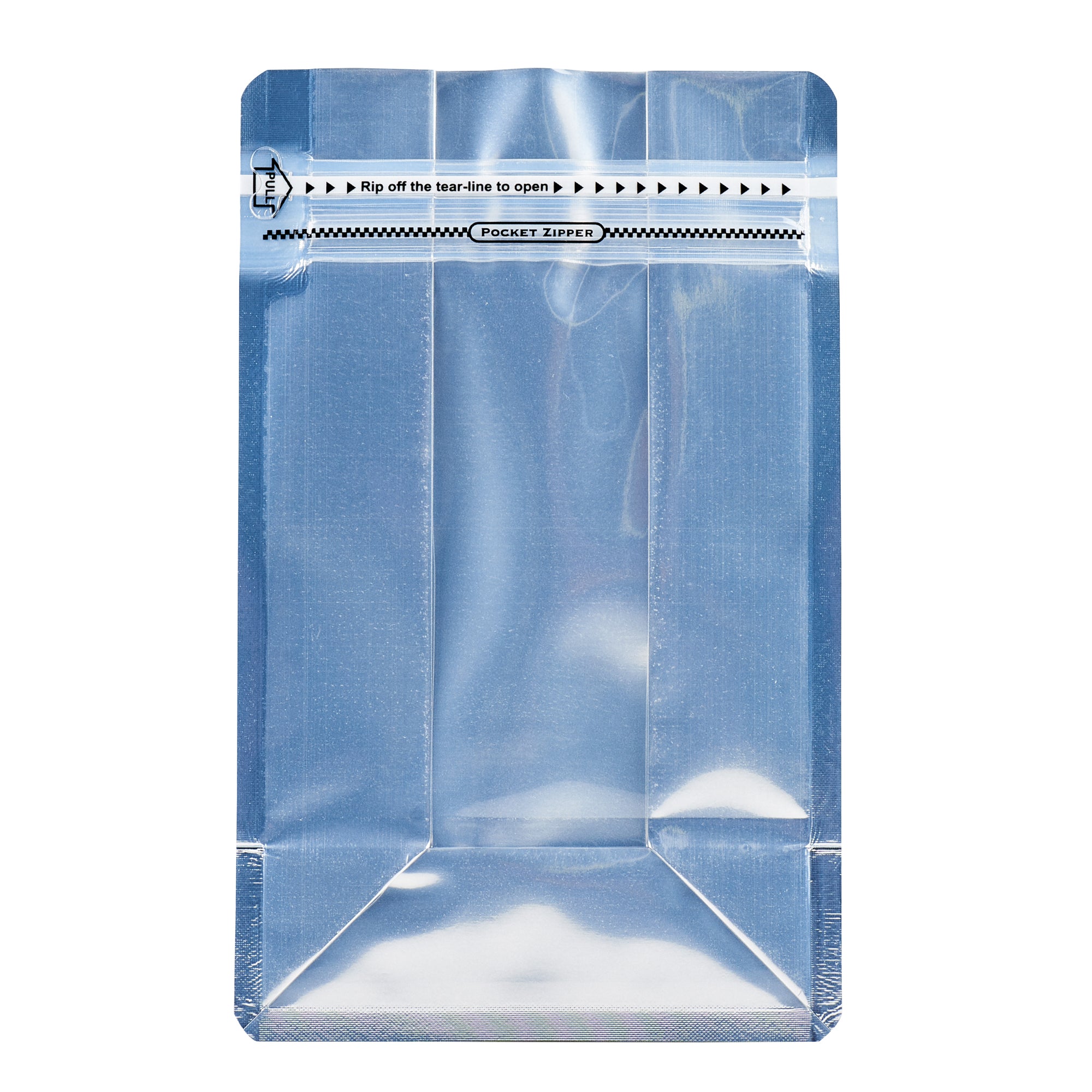 Bag Tek White Plastic Medium Snack Bag - Double Seal, Rip Lock, Heat Sealable - 8" x 5" x 3 1/4" - 100 count box