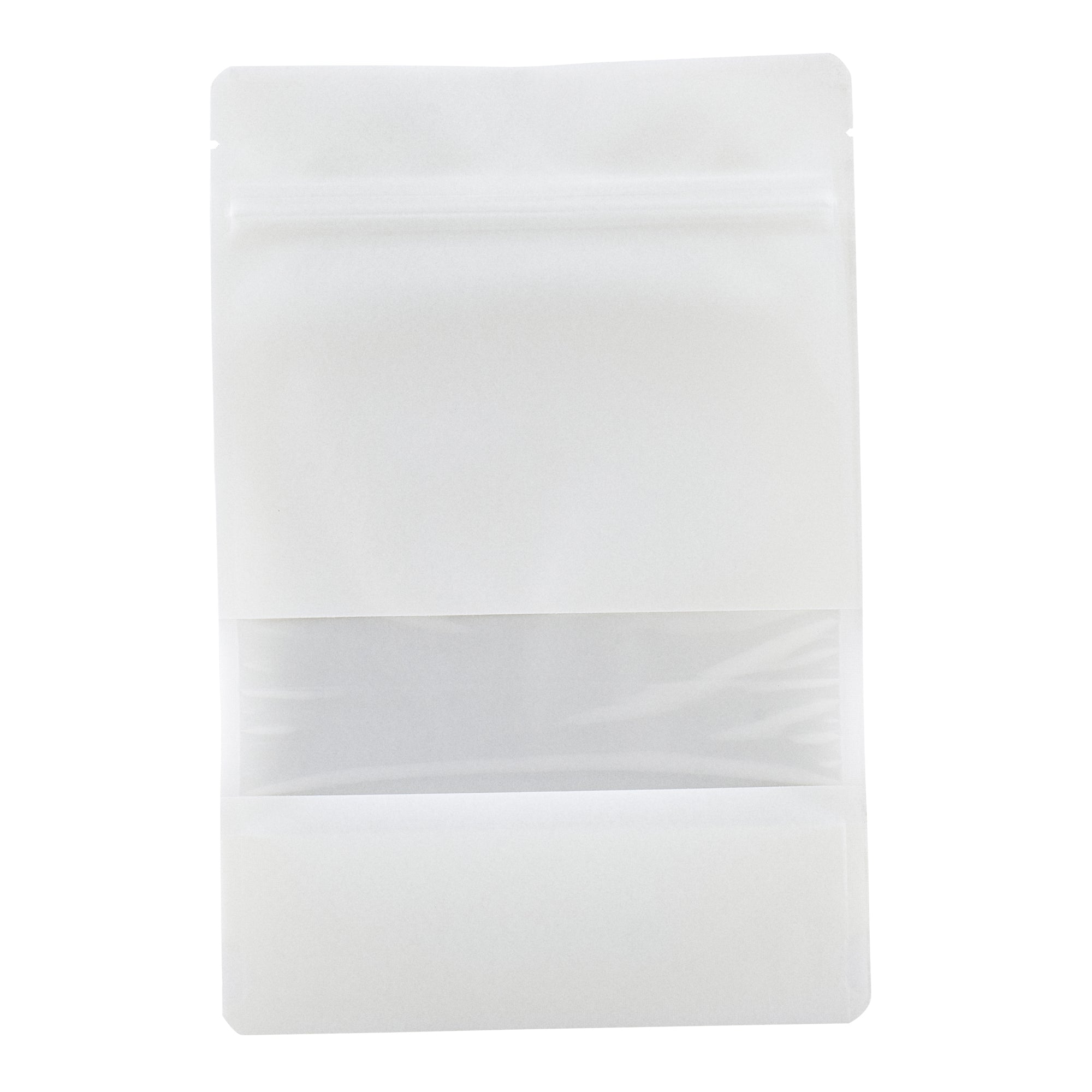 Bag Tek White Plastic Large Window Bag - Heat Sealable - 9" x 6" x 1 1/2" - 100 count box